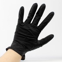 シンガー ニトリル手袋 SRB ブラック 粉なしタイプ Lサイズ 100枚入 取寄品の3枚目