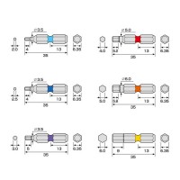 六角レンチカラービット 5本組 (H2.5/H3/H4/H5/H6)x35mm 取寄品の5枚目