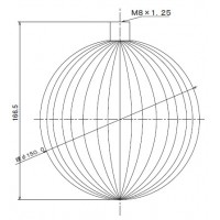 ポリ玉(球径150mm×取付ネジM8) 0601-150×M8の2枚目