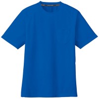 吸汗速乾半袖Tシャツ(ポケットあり) ブルー SS ※取寄品の1枚目