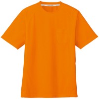 吸汗速乾半袖Tシャツ(ポケットあり) オレンジ SS ※取寄品の1枚目