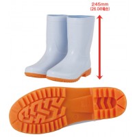 PVC長靴 ショートタイプ ホワイト 23.5cm ※取寄品の2枚目