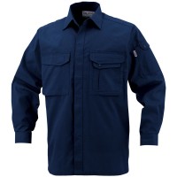製品制電長袖シャツ ネイビー 5L ※取寄品の1枚目
