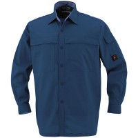防汚・製品制電長袖シャツ ネイビー 5L ※取寄品の1枚目