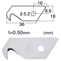 L SL ZL型カッター替刃 BSL21刃 (L型フック刃 刃厚0.5mm) BSL21×3枚 取寄品の2枚目