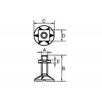 菊型エレベーターボタン KE1/4×19(1箱価格) ※取寄せ品の2枚目