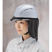 ヘルメット取付用 アクア防暑タレ 黒の2枚目
