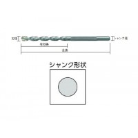 ギザ軸コンクリートドリルロング(振動用)刃径3.4mmの2枚目