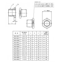 ステンレス製ねじ込継手 ブッシング SCS13A ネジ(R×Rc)1”1/2×3/4の2枚目