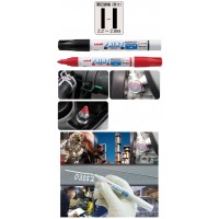 サインペン アルコールペイントマーカー 2.2～2.8mm PXA-200 黒 【10本セット】 取寄品の2枚目