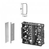 仕切板 パネルボックス用 小判穴ホルソー用パネルボックス 鉄製(深さ50mm)(10枚価格)の2枚目