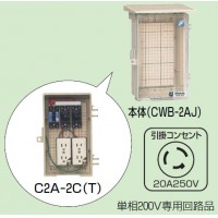 屋外電力用仮設ボックス 感度電流15mA C2A-2CT (1個価格)の2枚目