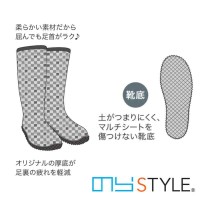 のらSTYLE 作業長靴 のら・プリントブーツ KASURI SS(22.5～23.5cm) 取寄品の2枚目