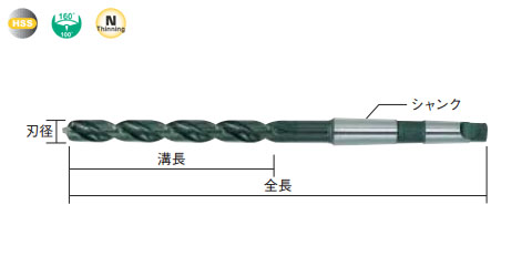 鉄骨用テーパドリル 21.5mm - 大工道具・金物の専門通販アルデ