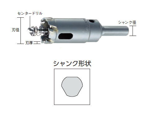 トリプル超硬ロングホルソー 刃径110mm - 大工道具・金物の専門通販アルデ