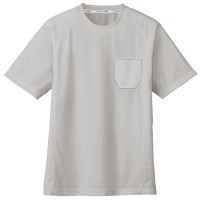 吸汗速乾半袖Tシャツ(ポケットあり) シルバー S ※取寄品の1枚目