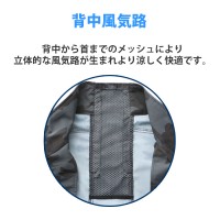 空調風神服 フルハーネス用ベスト ブルー 5Lサイズ ※服地のみ 取寄品の4枚目