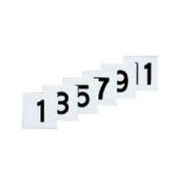 スチールケース数字札 KS-C札(1)黒 6枚1組(1～12)の1枚目