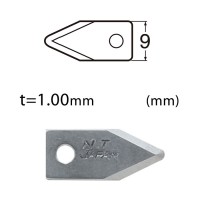 円、楕円切りカッター (厚物用)替刃 BC-501刃 (槍刃 刃厚1mm) BC501×1枚 取寄品の2枚目