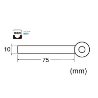 スモールドレッサー 曲面用 研磨サイズ 9-10×75mm 細目 シルバー・レッド 取寄品の2枚目