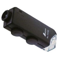 ルーペ H ポケット型顕微鏡60～100倍 LEDライト付 電池付の1枚目
