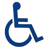 サイン(平付型)身障者マーク 青 150×150 ※受注生産 メーカー直送品の1枚目
