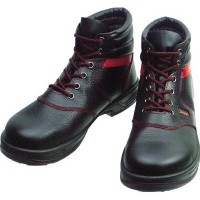 安全靴 中編上靴 SL22-R黒／赤 25.0cmの1枚目