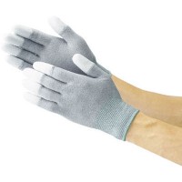静電気対策用手袋(指先コート)S グレー(1双価格)の1枚目