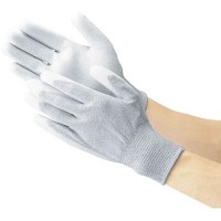 静電気対策用手袋(手のひらコート)S グレー(1双価格)の1枚目