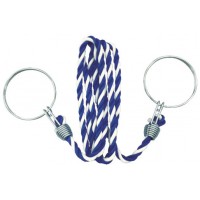 コーン用ロープ 標識 青×白 12mm×2m ※取寄品の1枚目