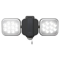 フリーアーム式LEDセンサーライト (12W 2灯) コンセント式 防雨型 取寄品の1枚目