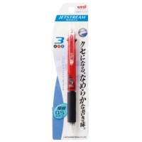 油性ボールペン 3色 0.5mm SXE3-400-05 1P 赤 【10パックセット】 取寄品の1枚目