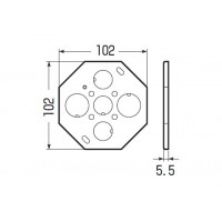 鉄製バックプレート(鉄製八角PCボックス用)(10個価格)の2枚目