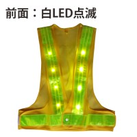 LED安全ベスト キラピカspark (黄地/黄) 赤白LED 取寄品の4枚目