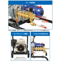 高圧洗浄機 (エンジンタイプ) 高圧洗浄用ジェットポンプ 圧力12MPa メーカー直送の3枚目