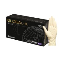 グローバルエックス GLOBAL-X 医療用ラテックスグローブ M 100枚入/箱 取寄品の1枚目
