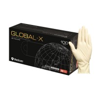 グローバルエックス GLOBAL-X 医療用ラテックスグローブ XS 100枚入/箱 取寄品の1枚目