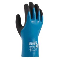 WONDER GRIP ニトリルコーティング手袋 オイルガード ブルー M 取寄品の1枚目