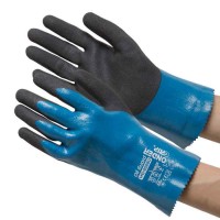 WONDER GRIP ニトリルコーティング手袋 オイルガード ブルー M 取寄品の2枚目
