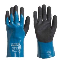 WONDER GRIP ニトリルコーティング手袋 オイルガード ブルー M 取寄品の3枚目