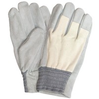 牛床革 甲メリヤス 10双組 フリーサイズ 革手袋 作業手袋 取寄品の1枚目