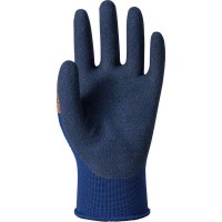 WORK GLOVES 天然ゴムコーティング手袋 ロック&フィット XL ネイビー&オレンジ 10双価格 取寄品の3枚目