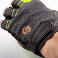 作業手袋 G-BOOST SHOCK GUARD フィンガーカット Mサイズ スチールグレー 5双価格 取寄品の4枚目